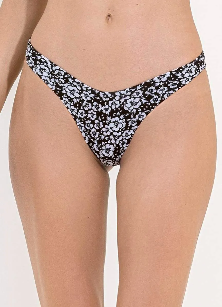 Maaji Black Pansy Splendour High Leg Bikini Bottom sold by Maaji product image thumbnail 2