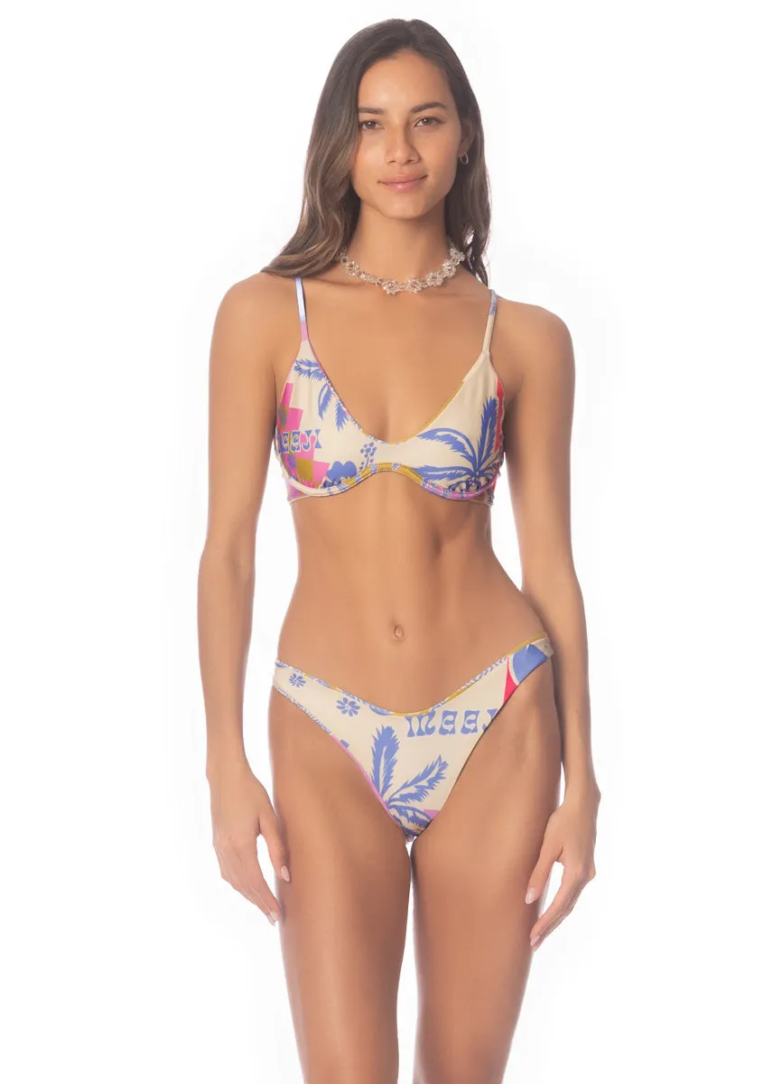 Maaji Periwinkle Palms Splendour Regular Rise Thin Side Bikini Bottom sold by Maaji product image thumbnail 2