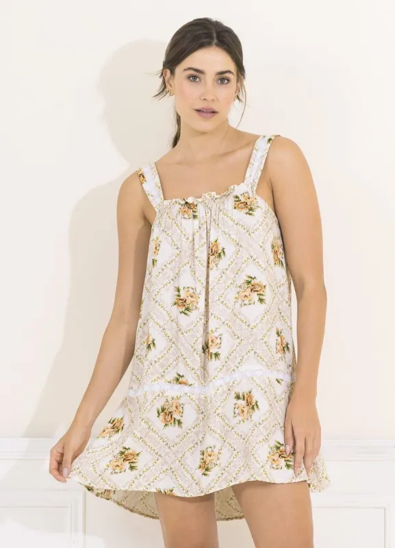 Maaji Cream Agatha Tessa Sleep Short Dress sold by Maaji