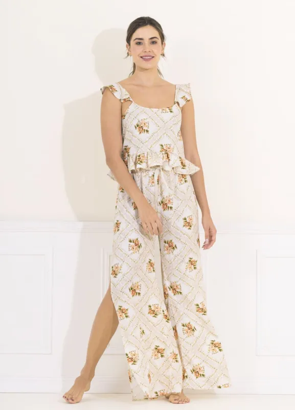Maaji Cream Agatha Harper Sleep Pant Set sold by Maaji