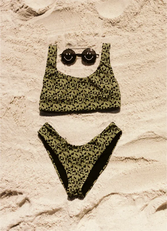 Maaji Smiley Circuit Journey Double V Bikini Bottom sold by Maaji