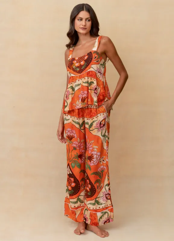 Maaji Chili Red Flower Owl Sleeveless Pant Set sold by Maaji