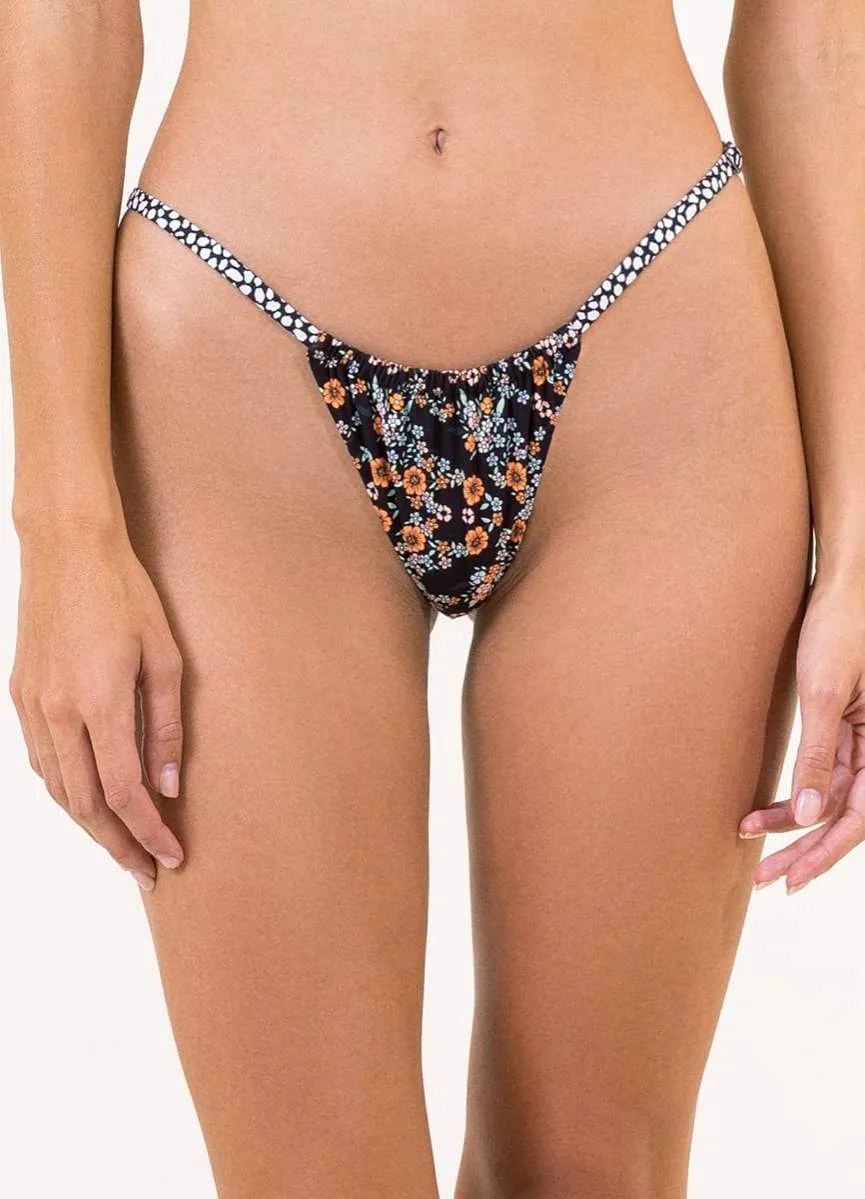 Maaji Black Ditsy Frisky Split Strap Bikini Bottom sold by Maaji product image thumbnail 4