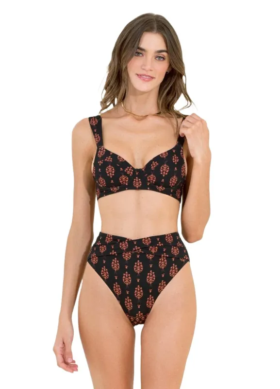 Maaji Black Bagh Bailey Underwire Bikini Top sold by Maaji