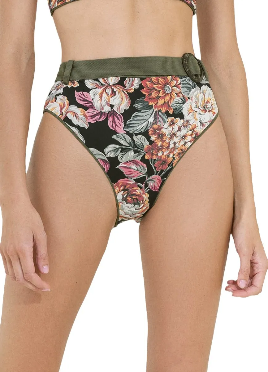 Maaji Pine Green Whitney High Rise/High Leg Bikini Bottom sold by Maaji product image thumbnail 2