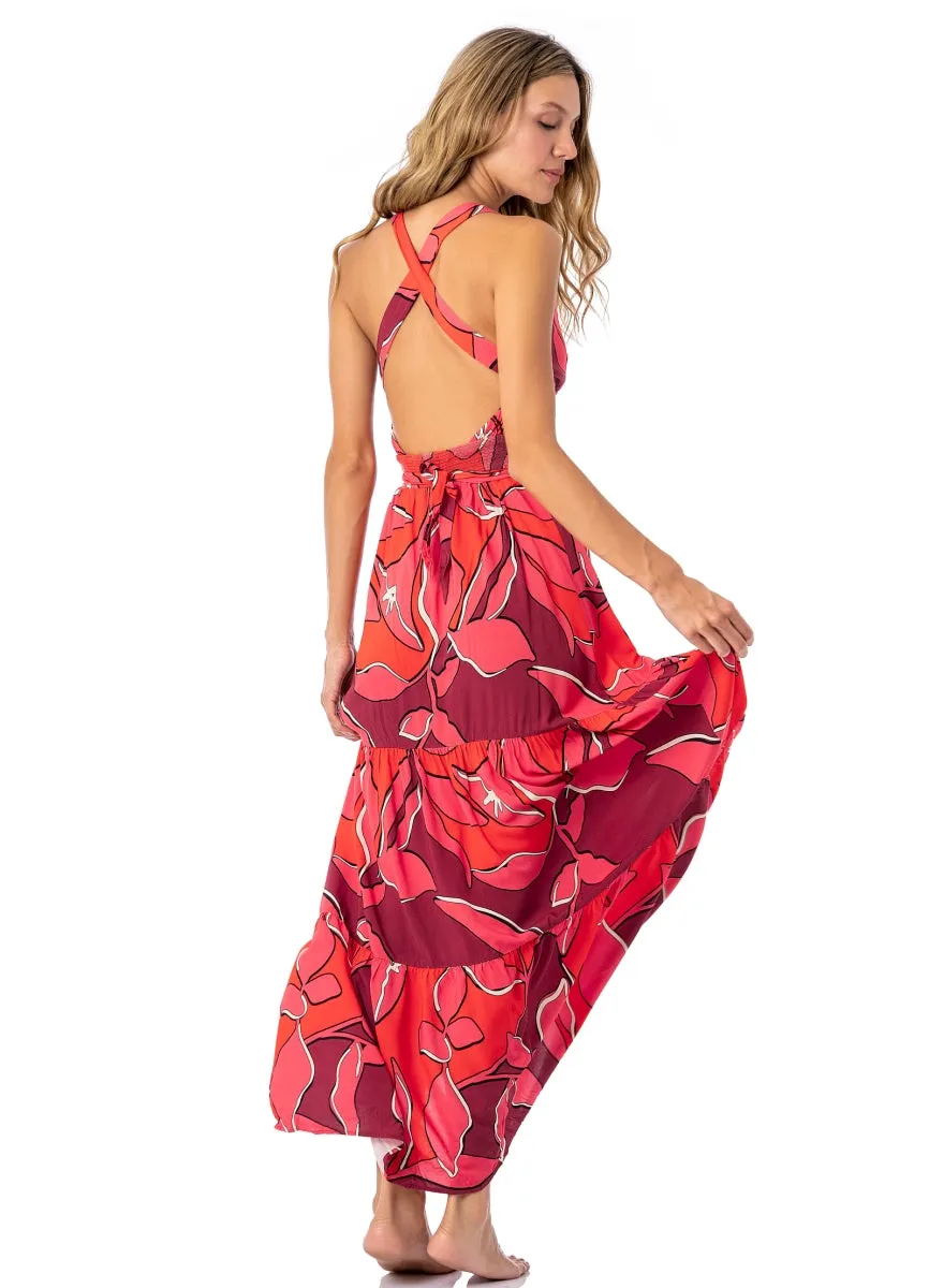 Maaji Red Foliage Dreamy Long Dress sold by Maaji product image thumbnail 2