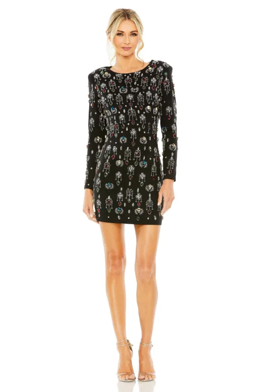 Jewel Embellished Mini Dress sold by Mac Duggal