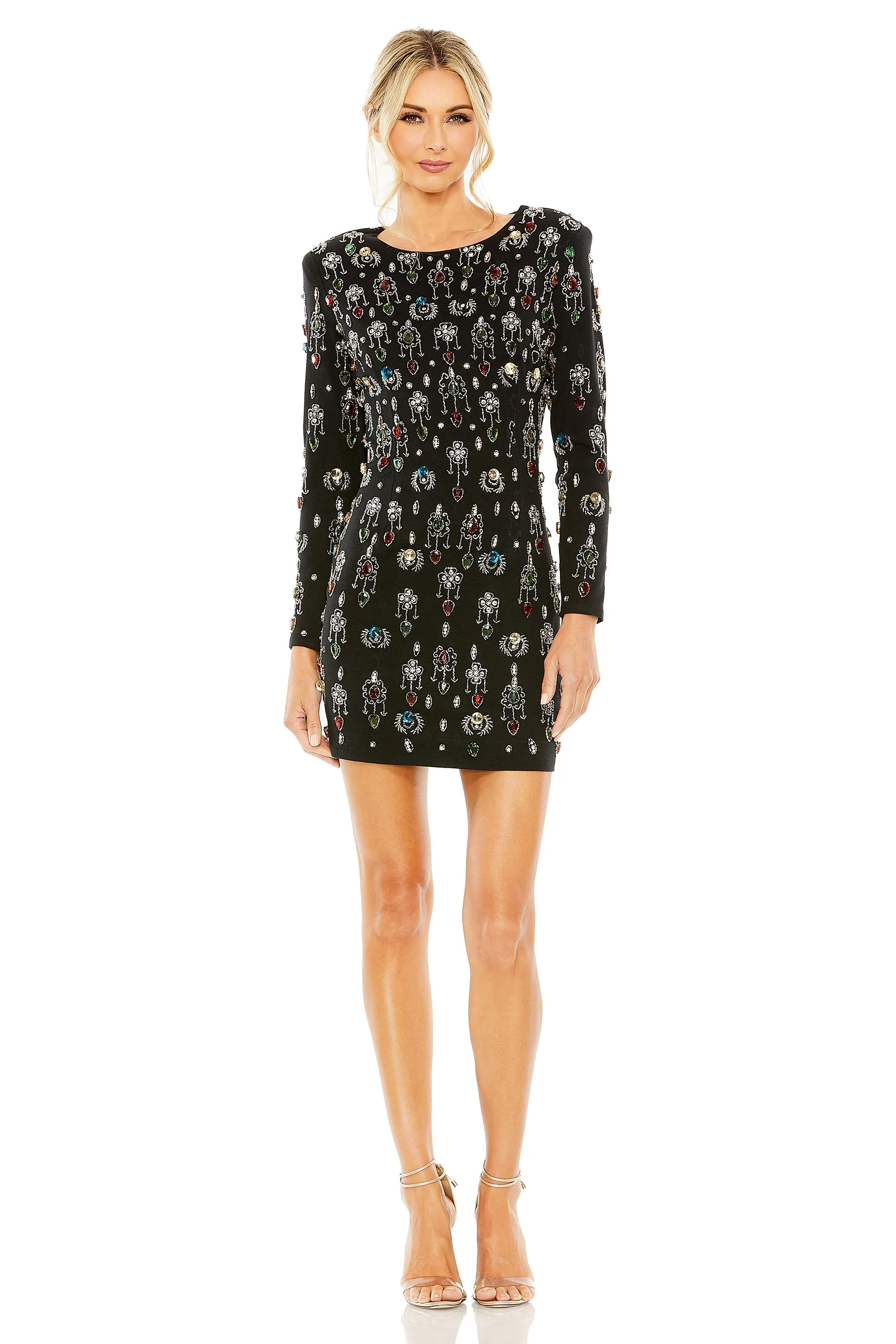 Jewel Embellished Mini Dress sold by Mac Duggal