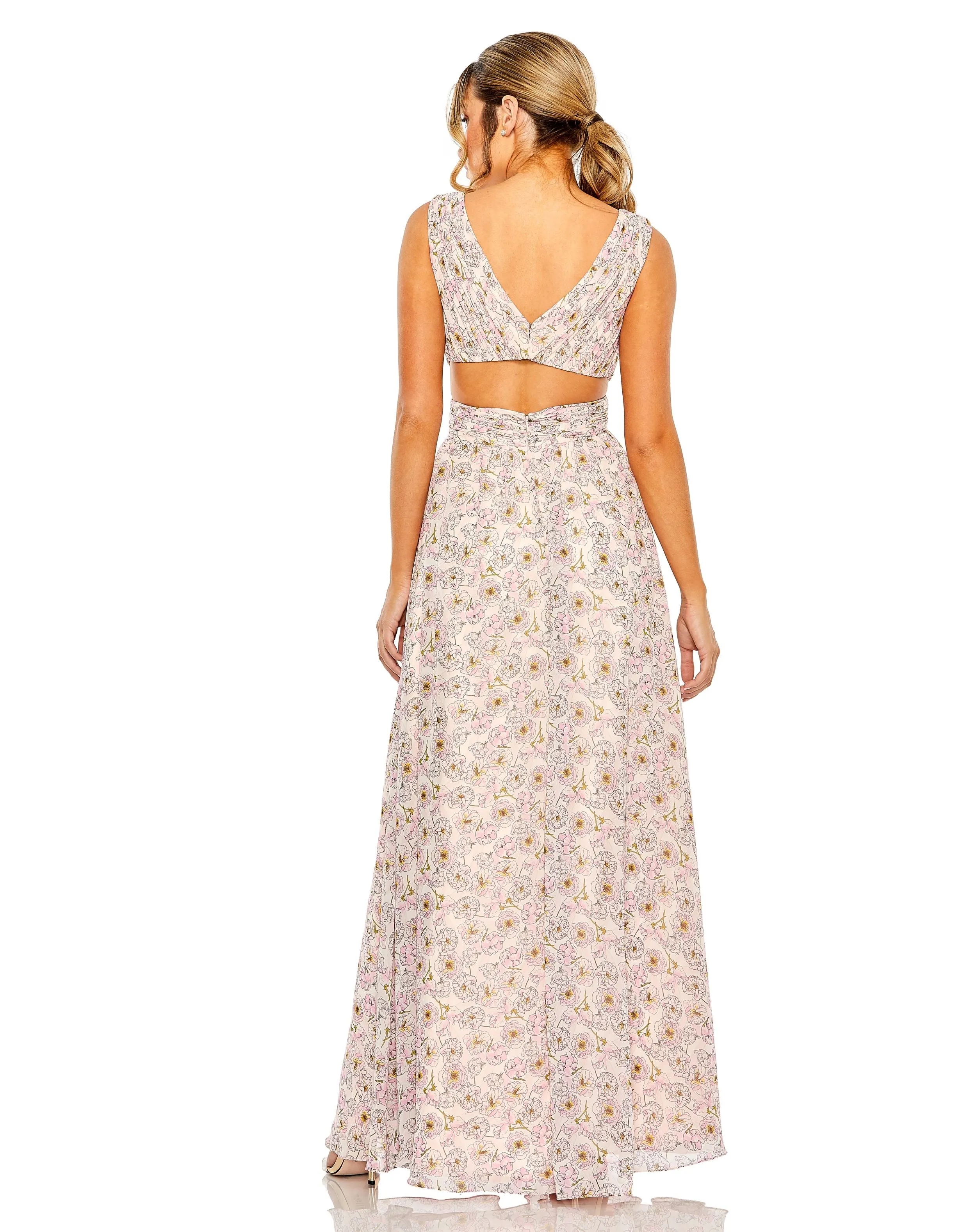 Strapless Cut Out Open Back Floral Print Gown | Sample | Sz. 2 sold by Mac Duggal product image thumbnail 2