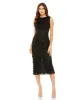 Nude Floral Applique Sleeveless Midi Dress sold by Mac Duggal