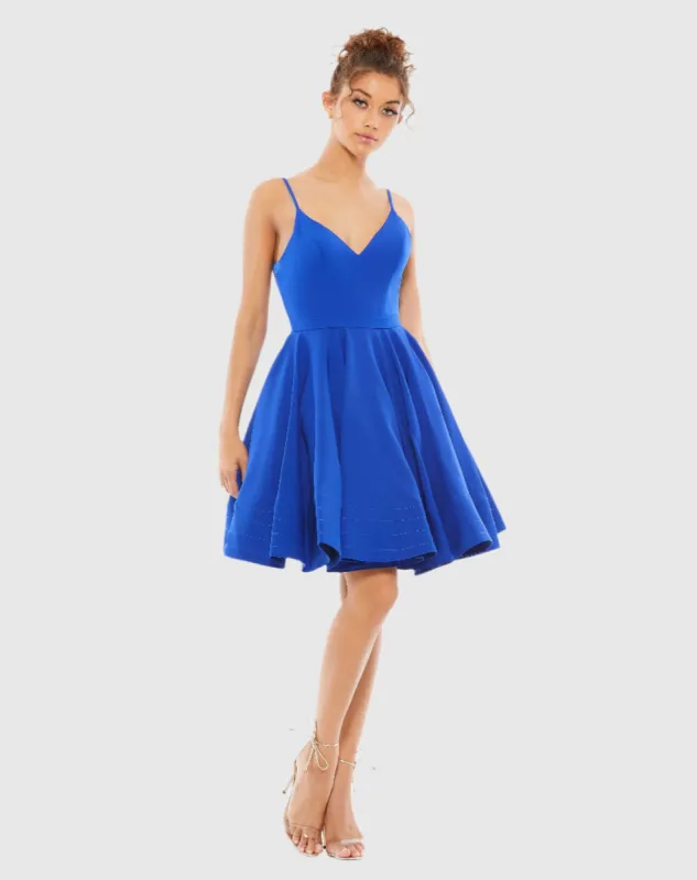 Black Low Back A-Line Party Dress sold by Mac Duggal