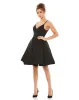 Black Low Back A-Line Party Dress sold by Mac Duggal