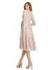 Long Sleeve Floral Embroidered Tea Length Dress sold by Mac Duggal