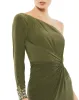 One Sleeve Beaded Cuff Side Twist Gown sold by Mac Duggal