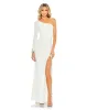 One Sleeve Beaded Cuff Side Twist Gown sold by Mac Duggal