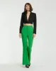 Green Classic Crepe Flared Leg Trouser Pant - FINAL SALE sold by Mac Duggal