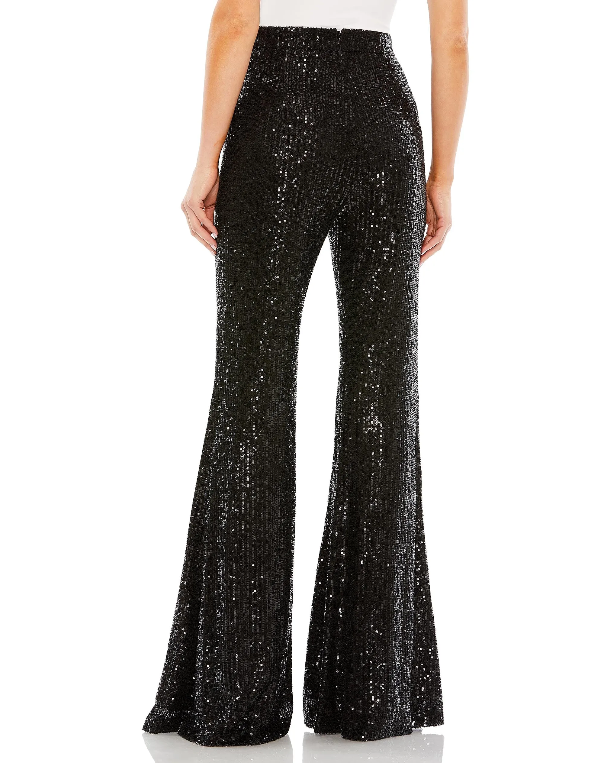 Black Sequin Flare Evening Pants - FINAL SALE sold by Mac Duggal product image thumbnail 4