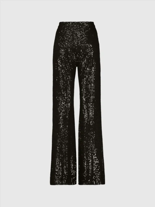 Black Sequin Flare Evening Pants - FINAL SALE sold by Mac Duggal