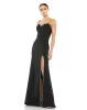White Sweetheart Evening Gown w/ Rhinestone Accents sold by Mac Duggal