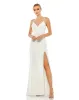White Sweetheart Evening Gown w/ Rhinestone Accents sold by Mac Duggal