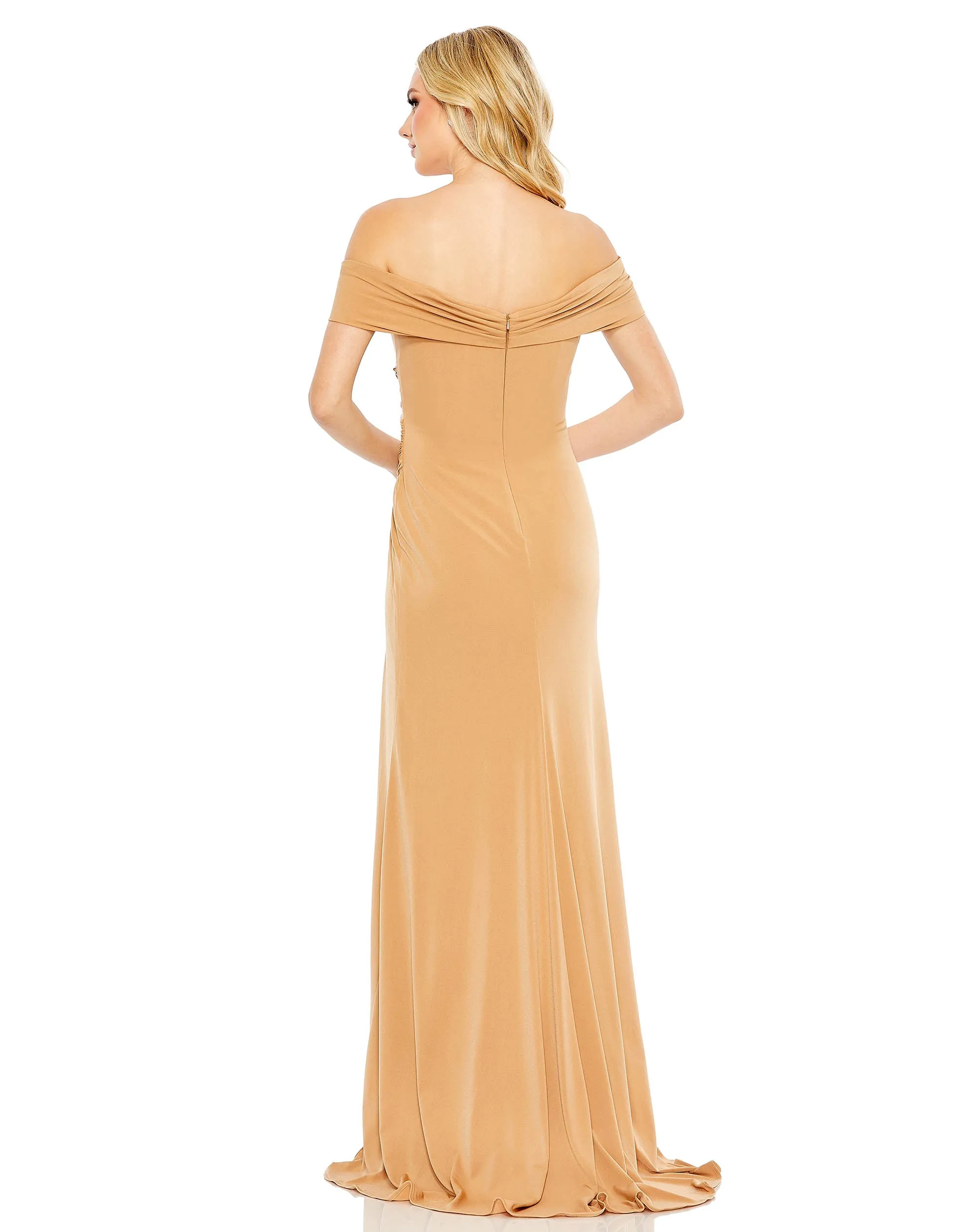 Cascading Beaded Off the Shoulder Gown | Sample | Sz. 2 sold by Mac Duggal product image thumbnail 2