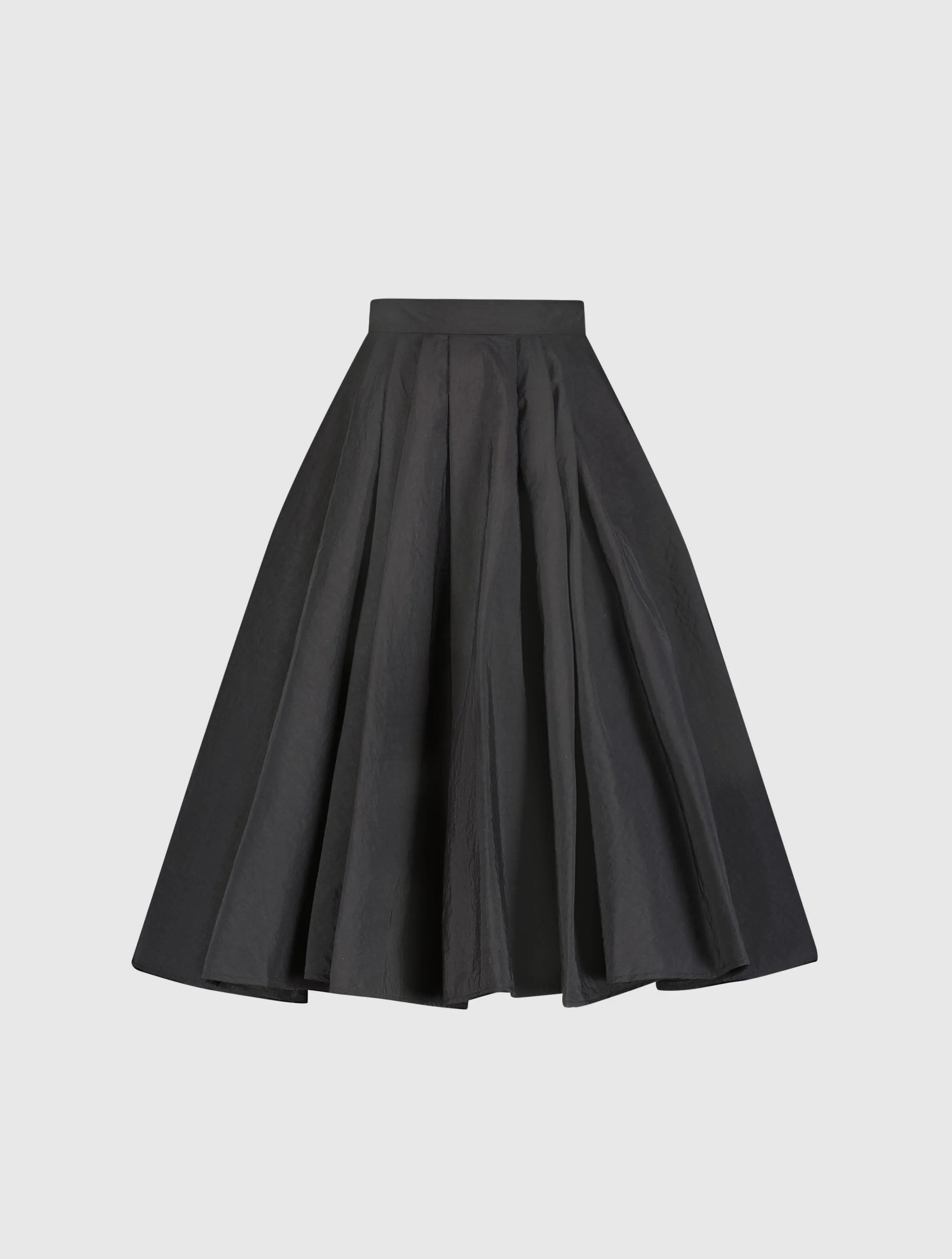 The Bubbly Black Faille High Waisted Midi Full Circle Skirt sold by Mac Duggal product image thumbnail 2