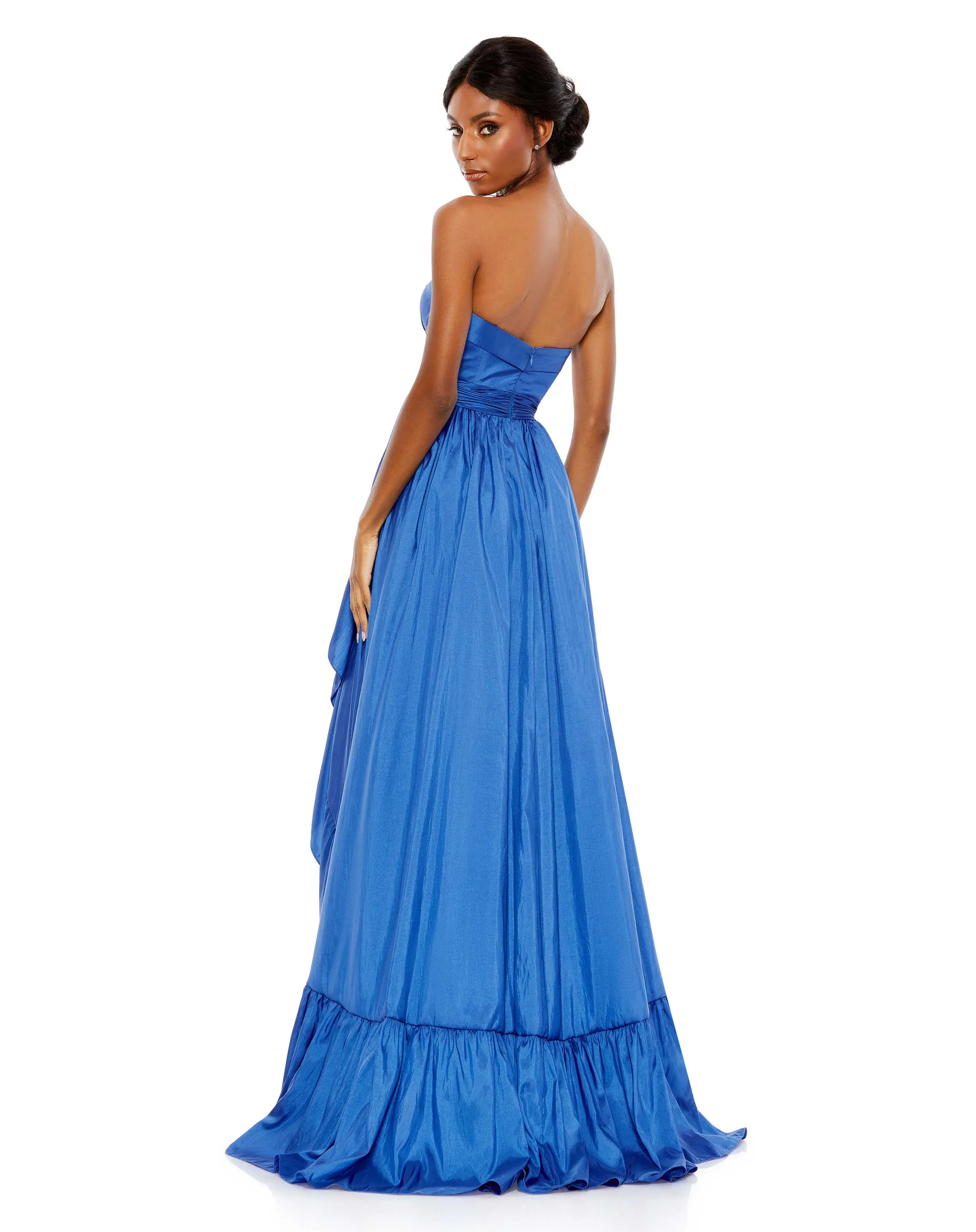 Asymmetrical Strapless Sweetheart Ruffle Gown sold by Mac Duggal product image thumbnail 2