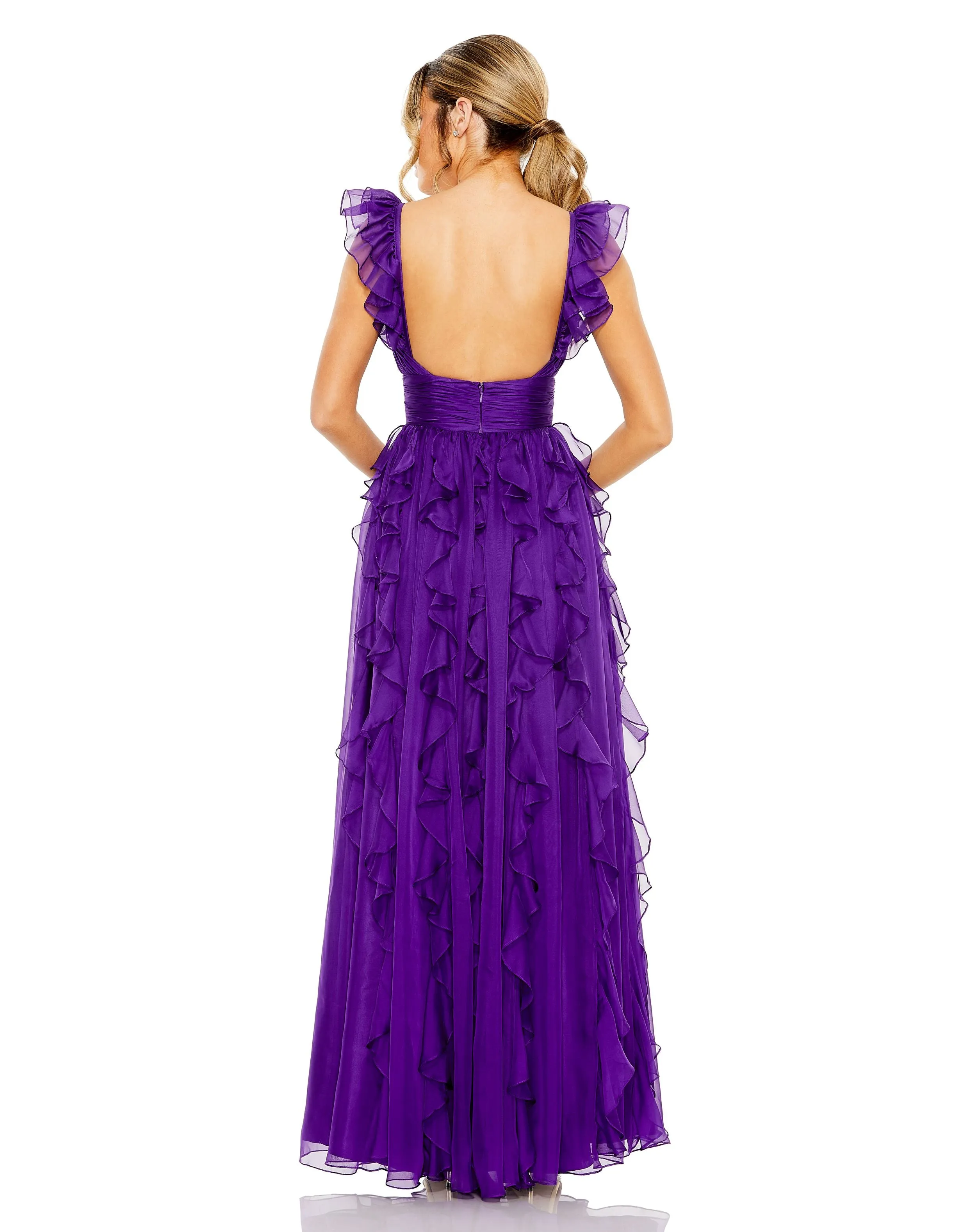 Ruffle Flutter Sleeve Dress | Sample | Sz. 2 sold by Mac Duggal product image thumbnail 4