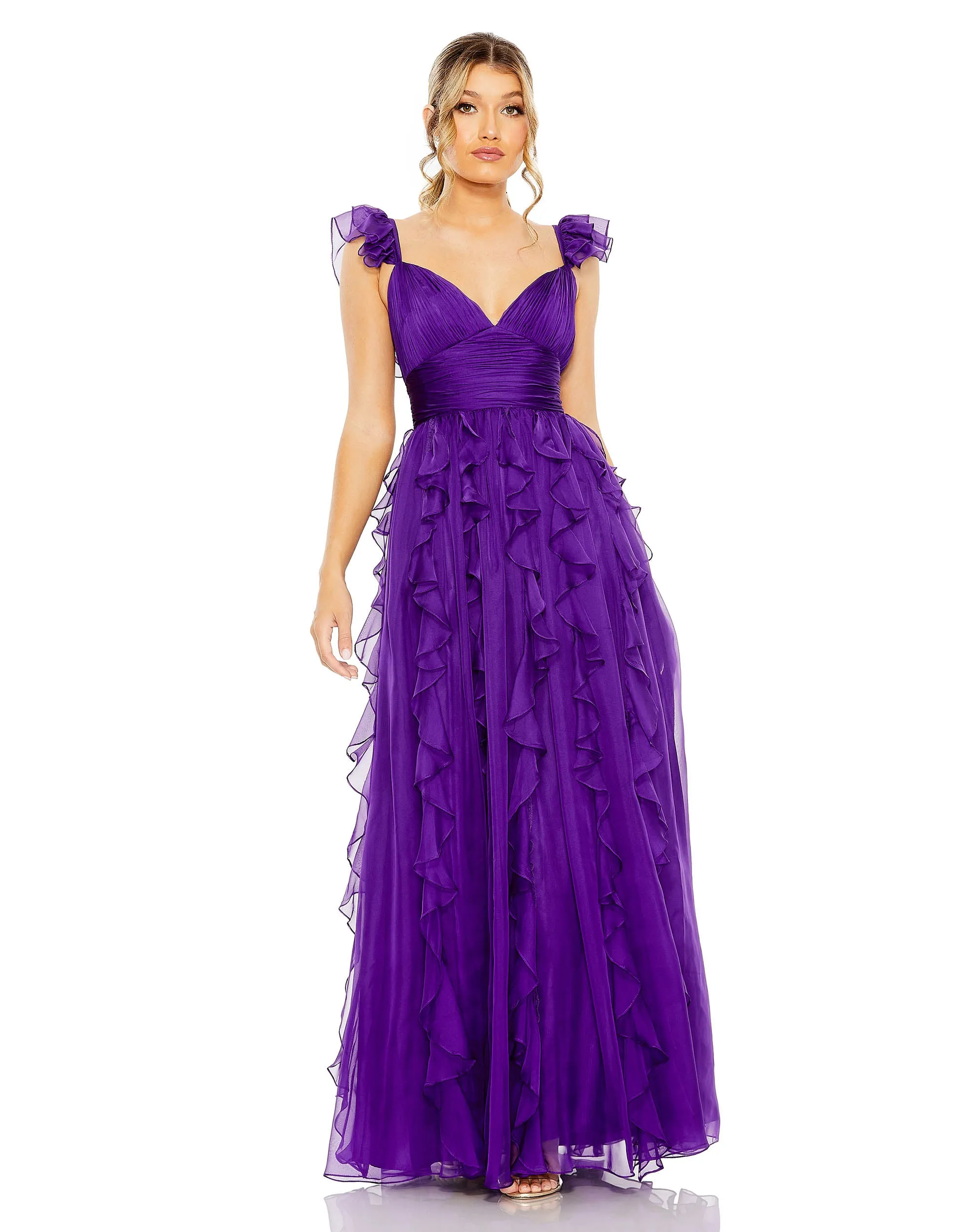 Ruffle Flutter Sleeve Dress | Sample | Sz. 2 sold by Mac Duggal product image thumbnail 3