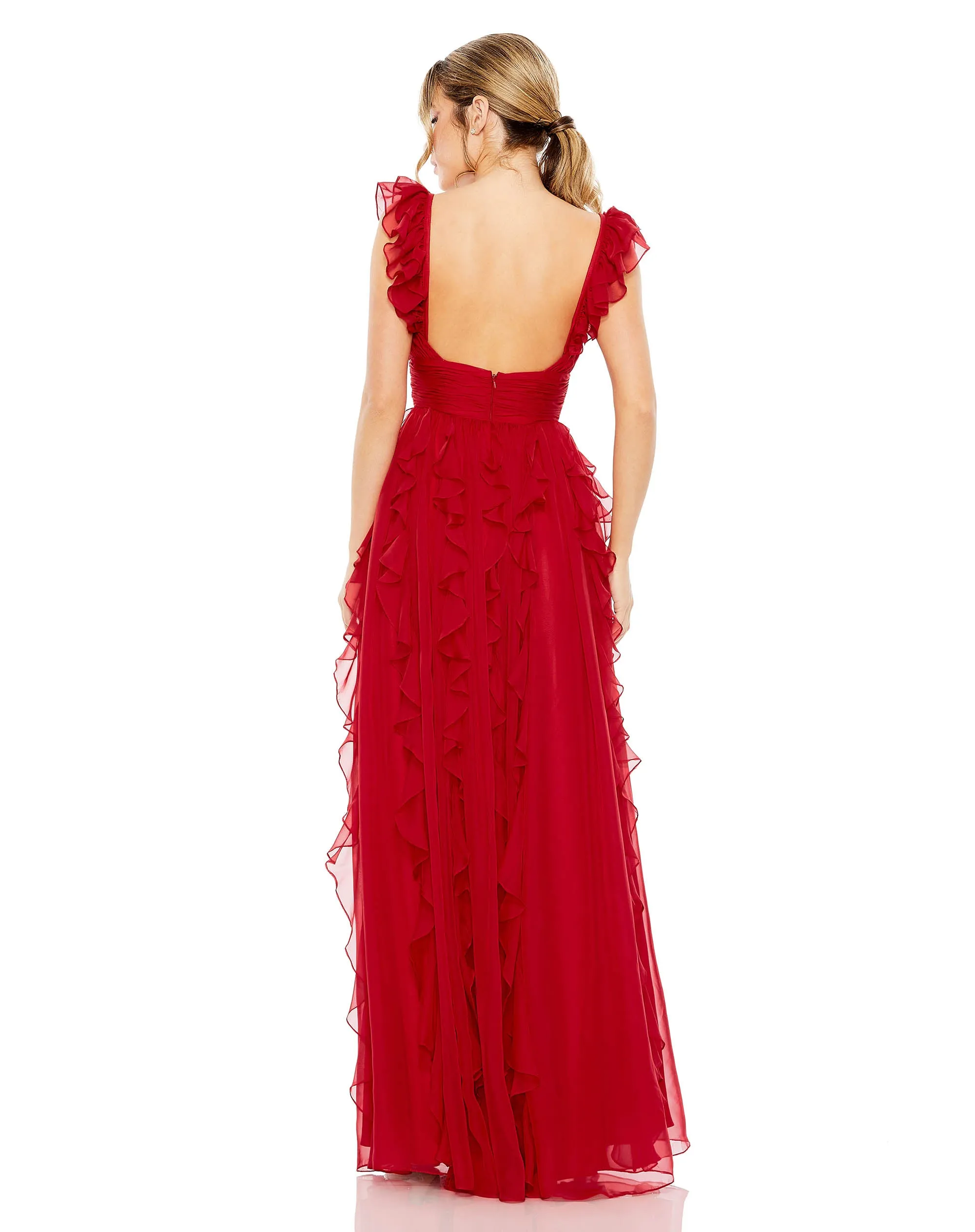 Ruffle Flutter Sleeve Dress | Sample | Sz. 2 sold by Mac Duggal product image thumbnail 2