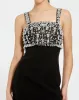Black Wide Strap Embellished Top Midi Dress sold by Mac Duggal