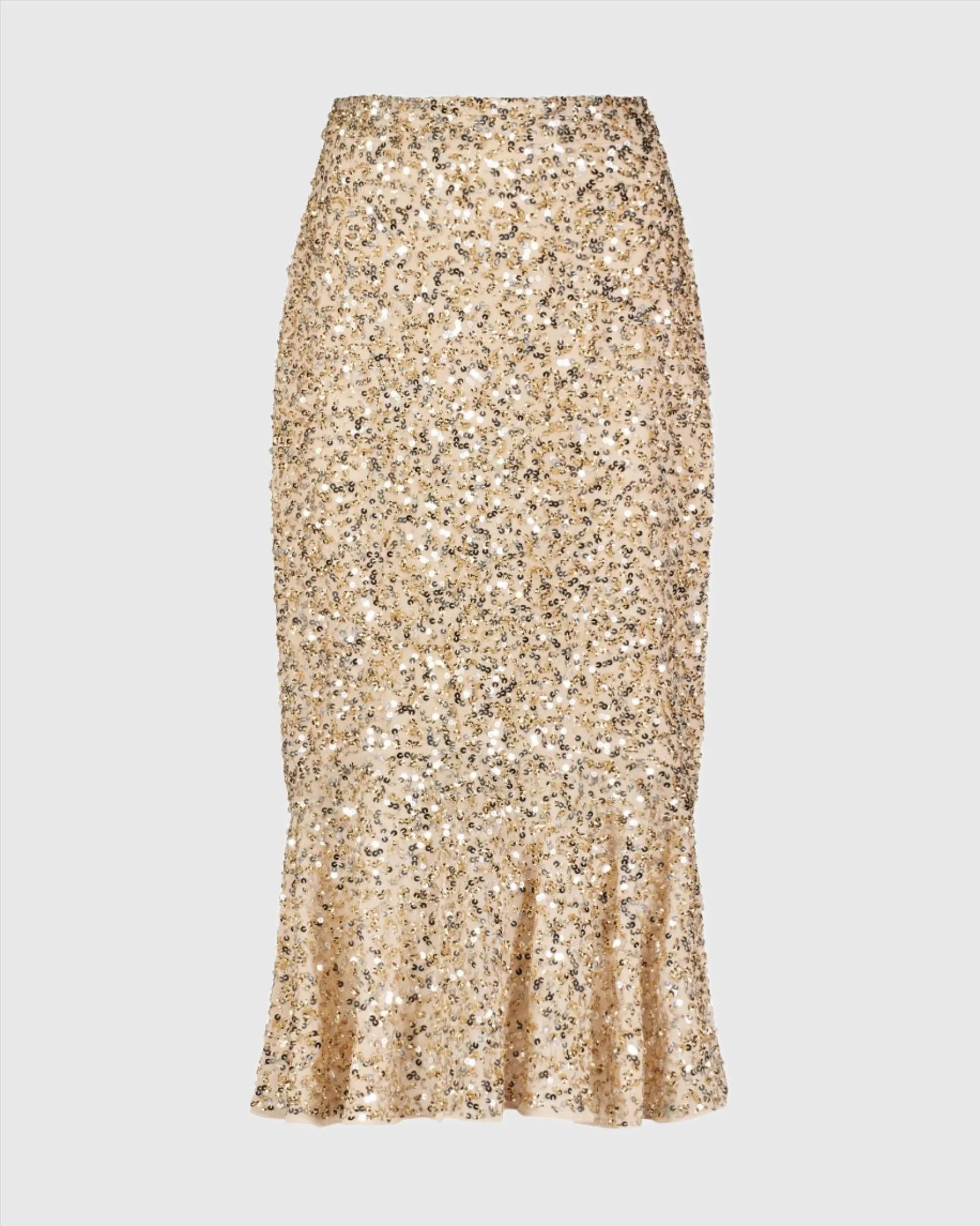 Gold Sequin Midi Mermaid Skirt sold by Mac Duggal