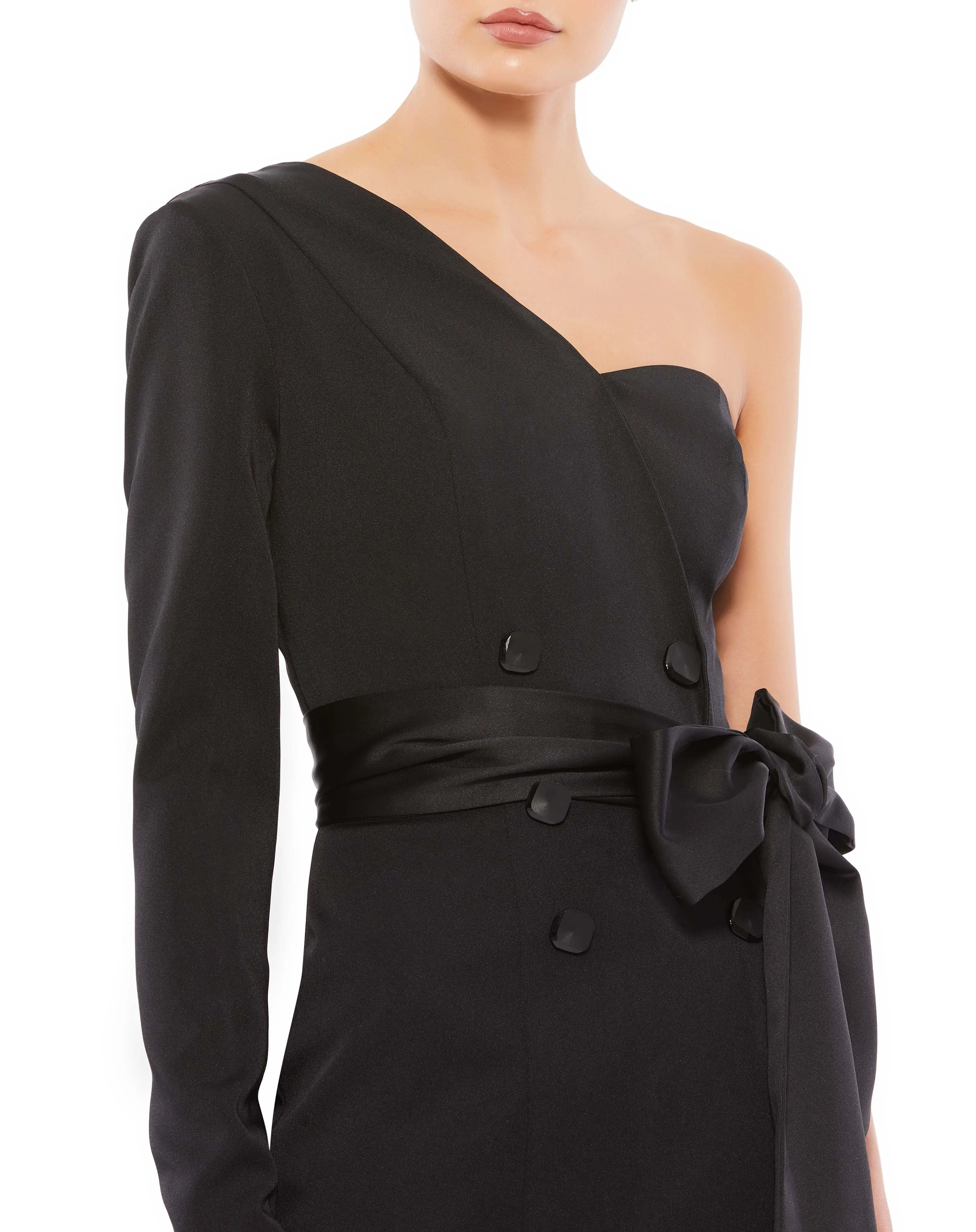 One Sleeve Tuxedo Dress sold by Mac Duggal product image thumbnail 2