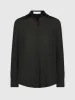 The Bentley Black Long Sleeve Button Up Georgette Blouse - FINAL SALE sold by Mac Duggal