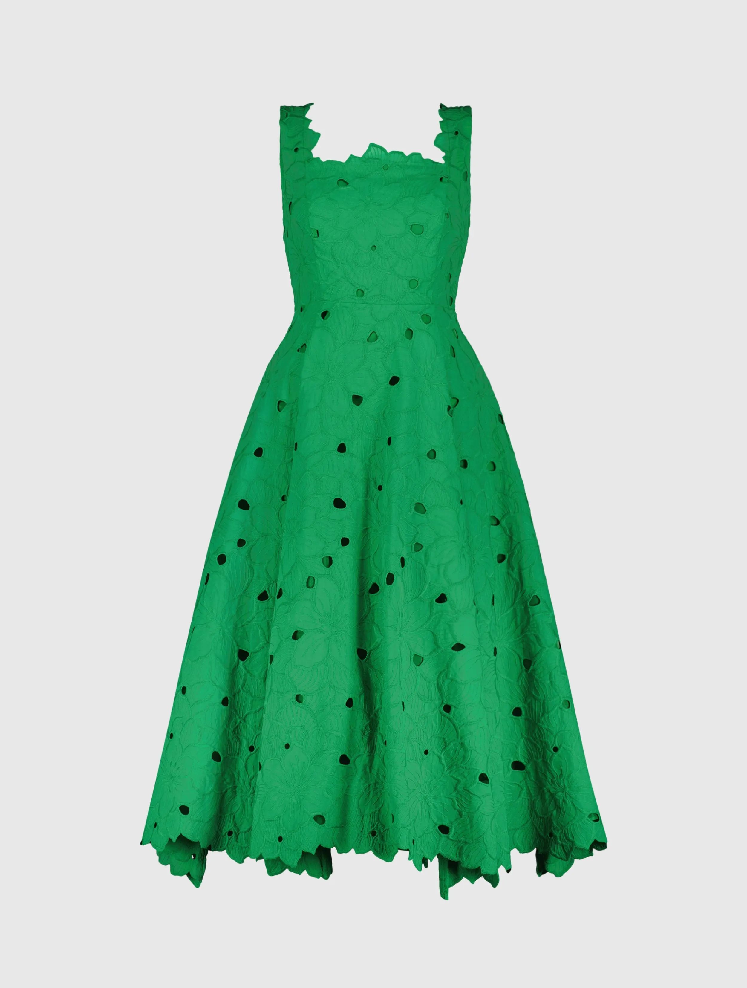 Green Embroidered Floral A Line Midi Dress sold by Mac Duggal product image thumbnail 2