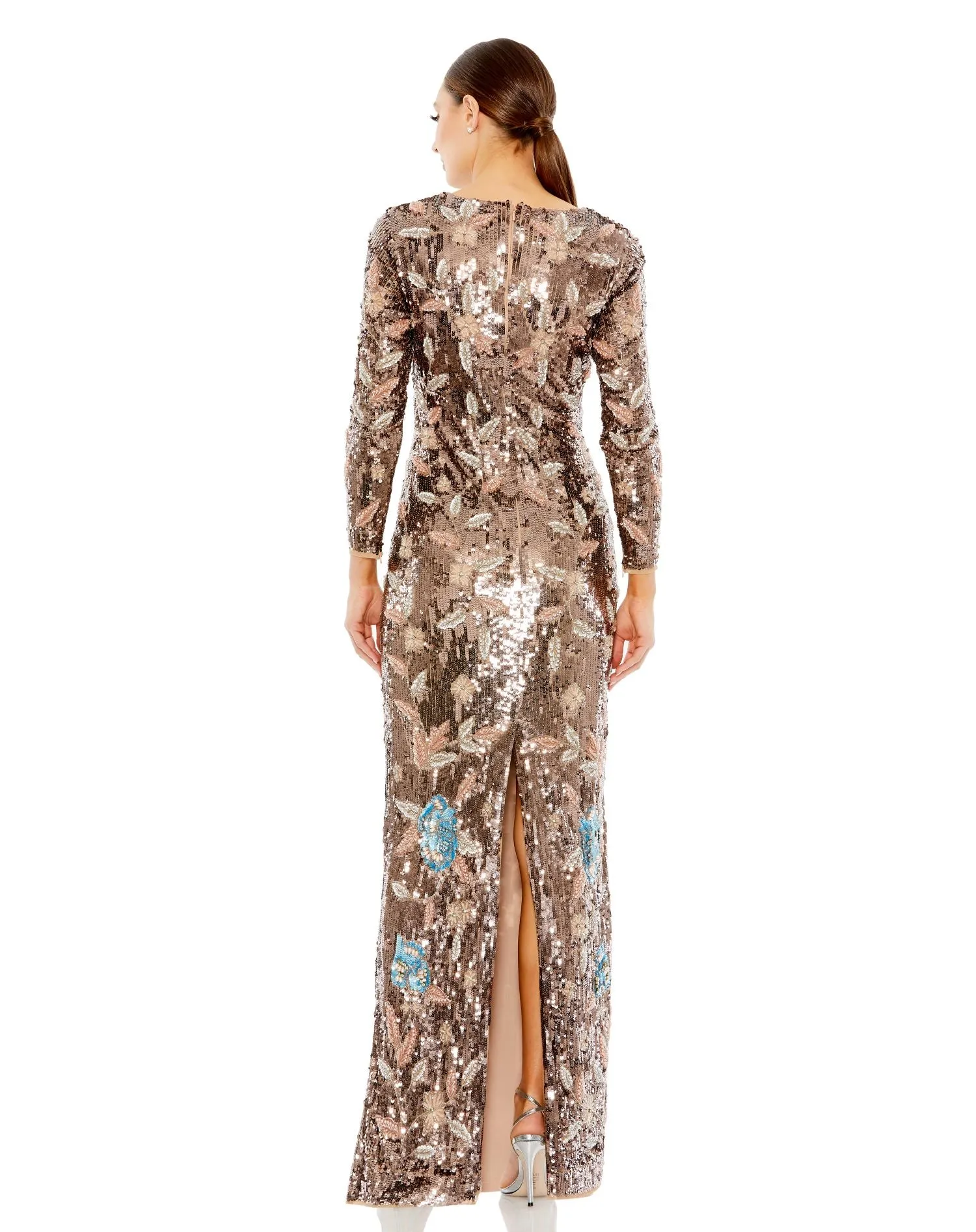 Long Sleeve High Neckline Embellished Gown | Sample | Sz. 2 sold by Mac Duggal product image thumbnail 2