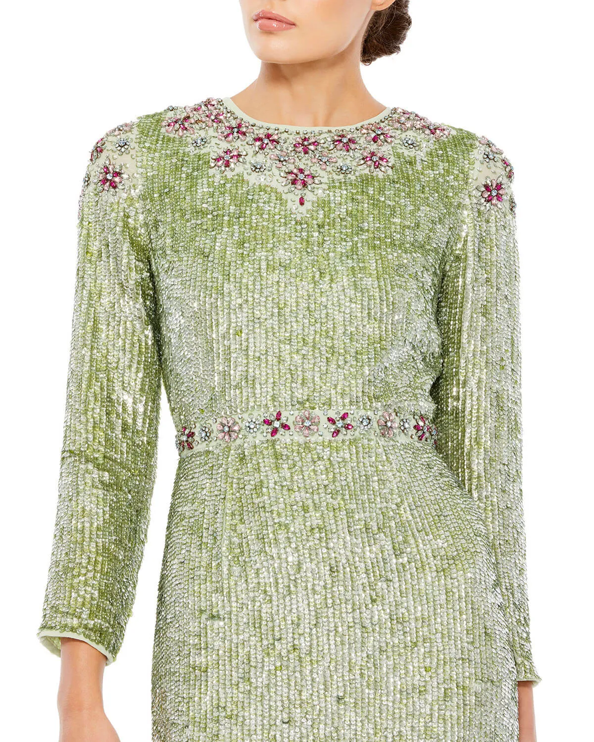 Floral Beaded Tea-Length Dress - FINAL SALE sold by Mac Duggal product image thumbnail 3