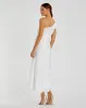White Satin One Shoulder Midi Dress - FINAL SALE sold by Mac Duggal
