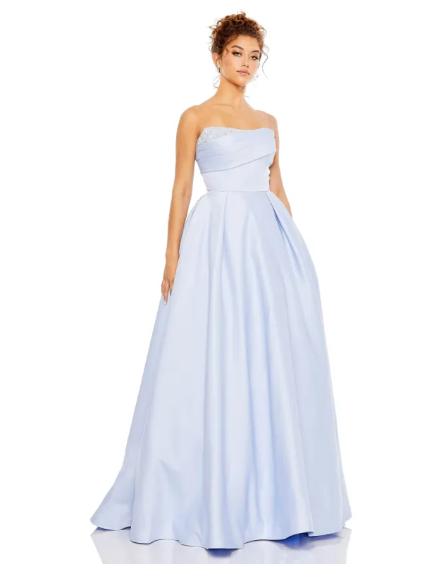 Blue Strapless Sweetheart Ballgown - FINAL SALE sold by Mac Duggal