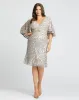 Gray Embellished Cape Sleeve Cocktail Dress (Plus) sold by Mac Duggal