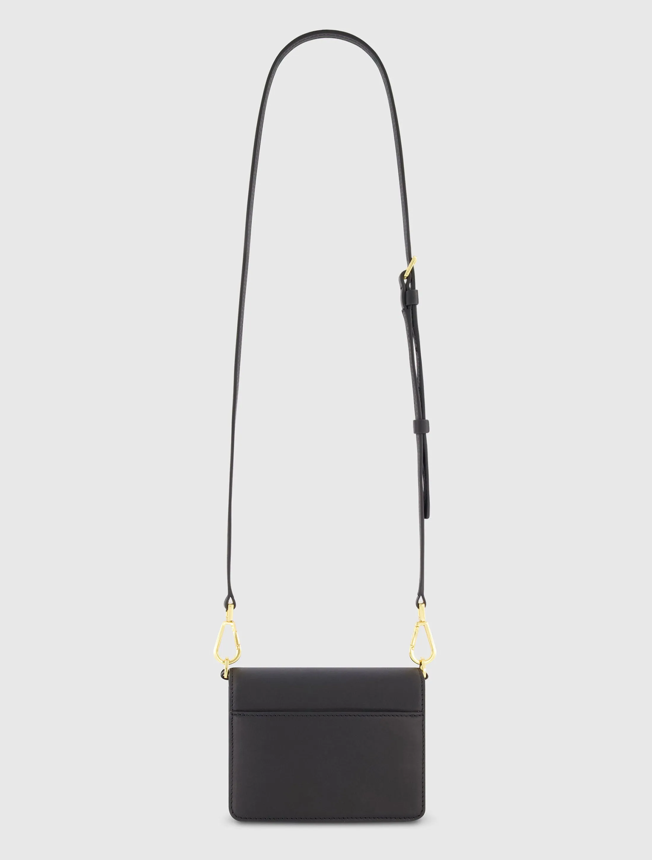 Black Mini Leather Tone On Tone Crossbody Bag sold by Mac Duggal product image thumbnail 3