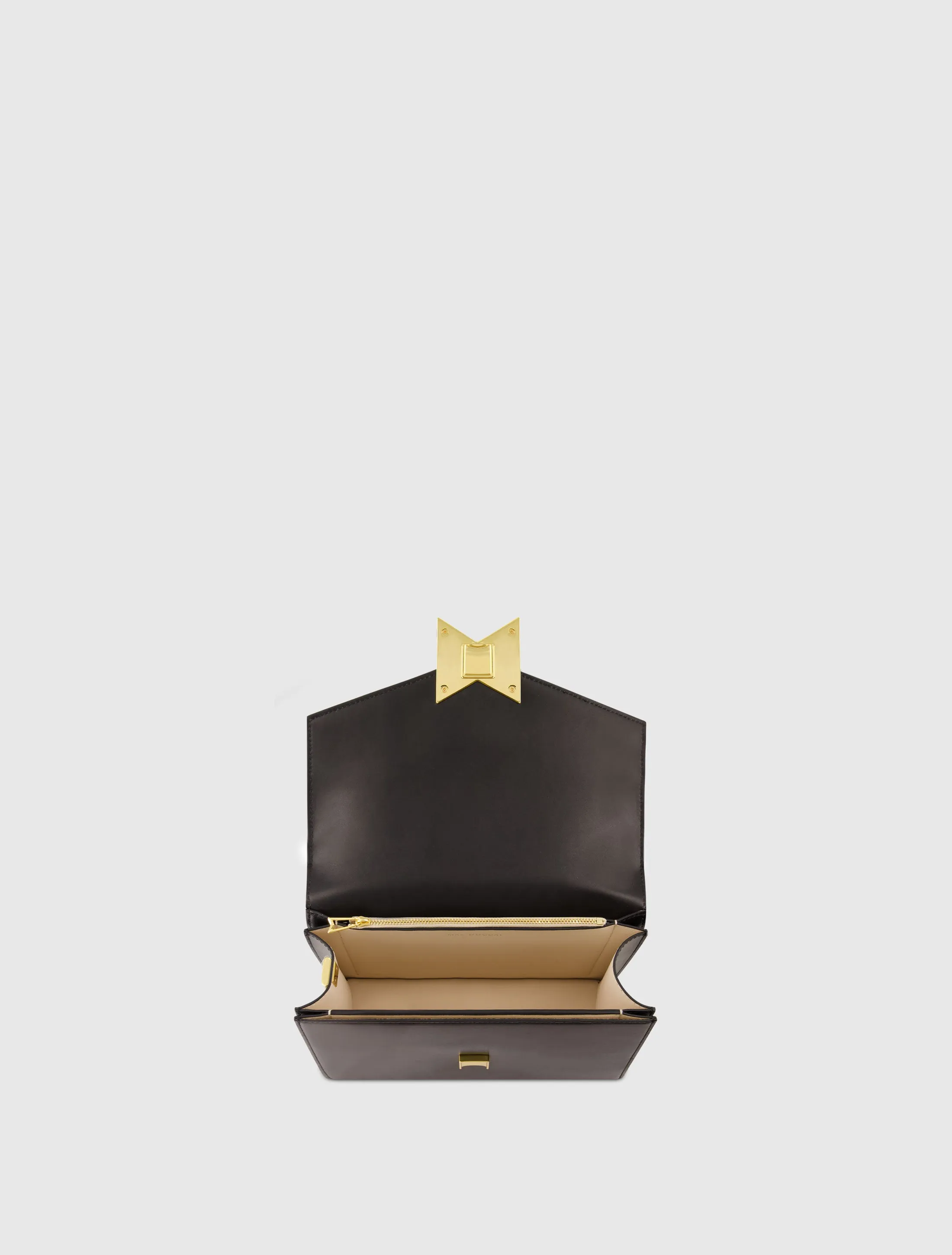 Black Mini Leather Tone On Tone Crossbody Bag sold by Mac Duggal product image thumbnail 4