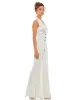 Asymmetrical Sleeveless Faux Tuxedo Jumpsuit sold by Mac Duggal