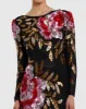 Black Embellished Floral Long Sleeve Gown sold by Mac Duggal
