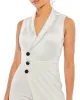 Asymmetrical Sleeveless Faux Tuxedo Jumpsuit sold by Mac Duggal