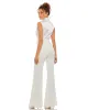 Asymmetrical Sleeveless Faux Tuxedo Jumpsuit sold by Mac Duggal