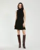 Black Cable Knit Turtle Neck Sleeveless Mini Sweater Knit Dress sold by Mac Duggal