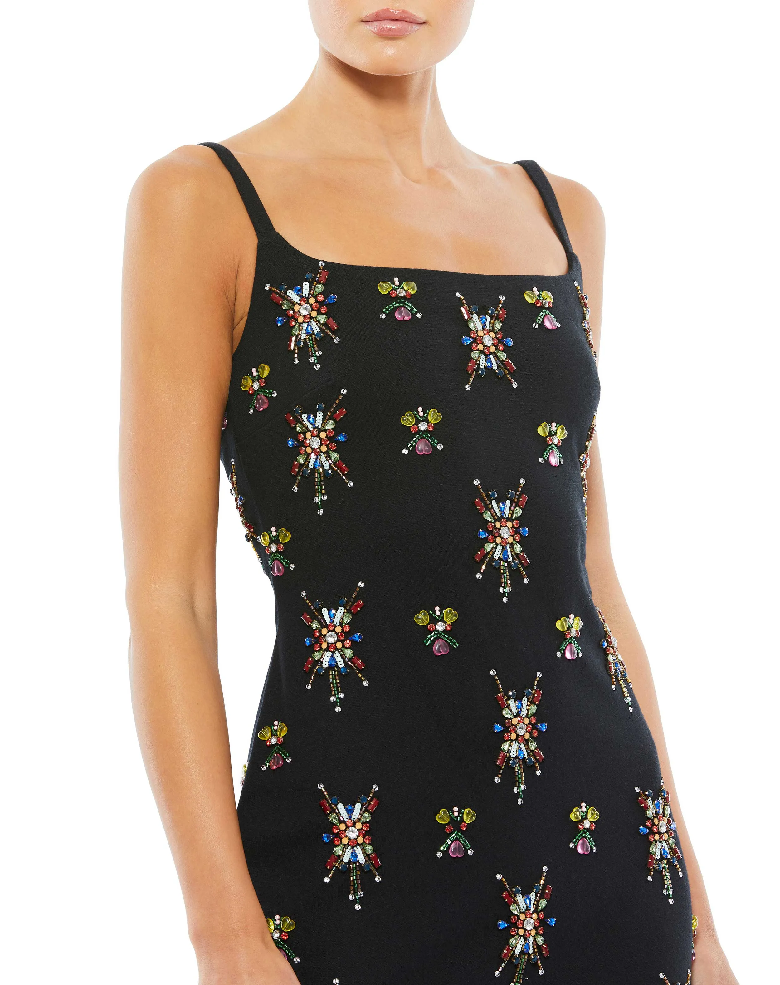 Black Rhinestone Sleeveless Mini Dress sold by Mac Duggal product image thumbnail 2