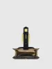 Black Crocodile Leather Tote Bag With Gold Buckle sold by Mac Duggal