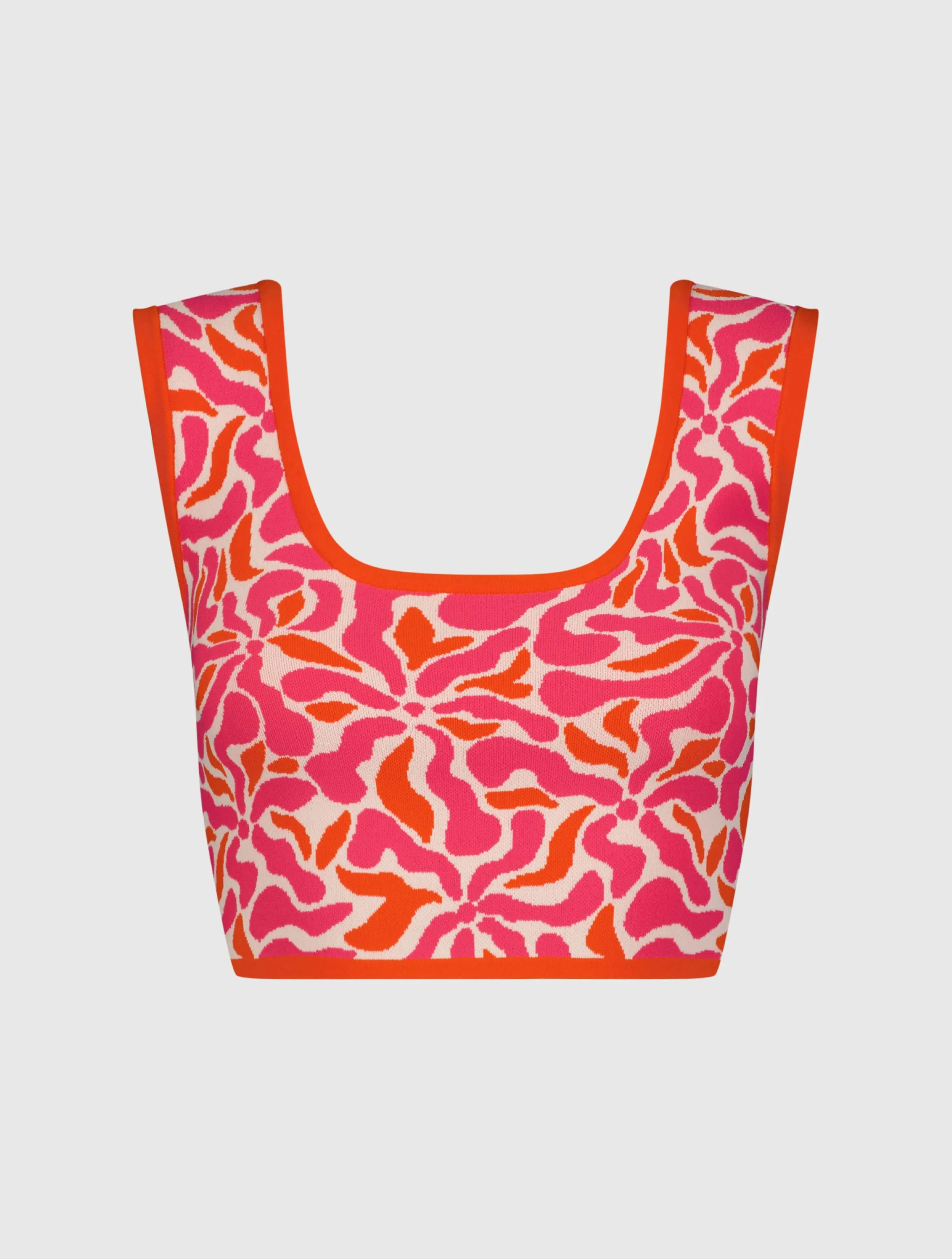 Multicolor Sleeveless Floral Knit Cropped Tank Top - FINAL SALE sold by Mac Duggal product image thumbnail 2